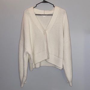 White oversized cardigan